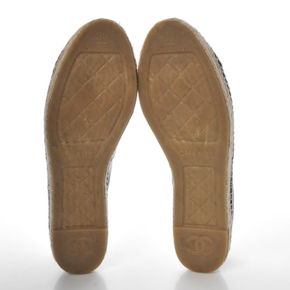 Chanel Lambskin CC Espadrilles 39 Black 8 of 9
