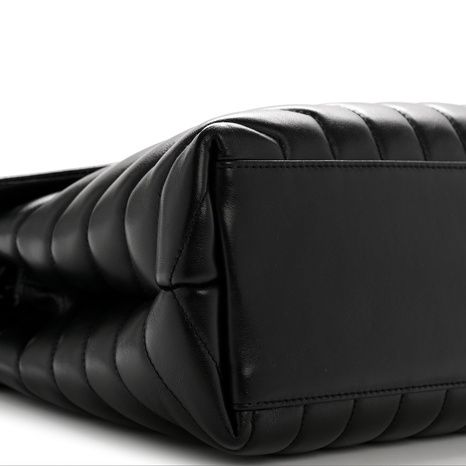 Saint Laurent Calfskin Y Quilted Monogram Monochrome Medium Loulou Chain Satchel Black 9 of 13
