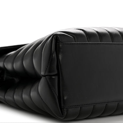 Saint Laurent Calfskin Y Quilted Monogram Monochrome Medium Loulou Chain Satchel Black 9 of 13