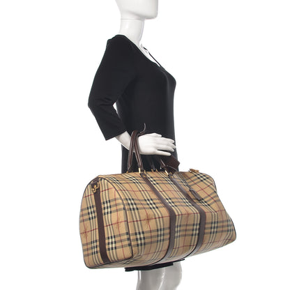 Burberry Haymarket Check Duffle Bag Brown 2 of 17