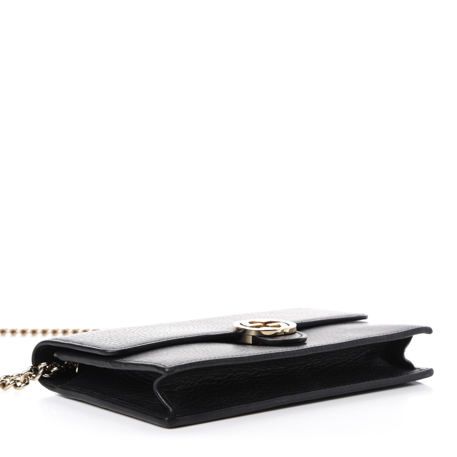 Gucci Dollar Calfskin Interlocking G Chain Wallet Black 4 of 13