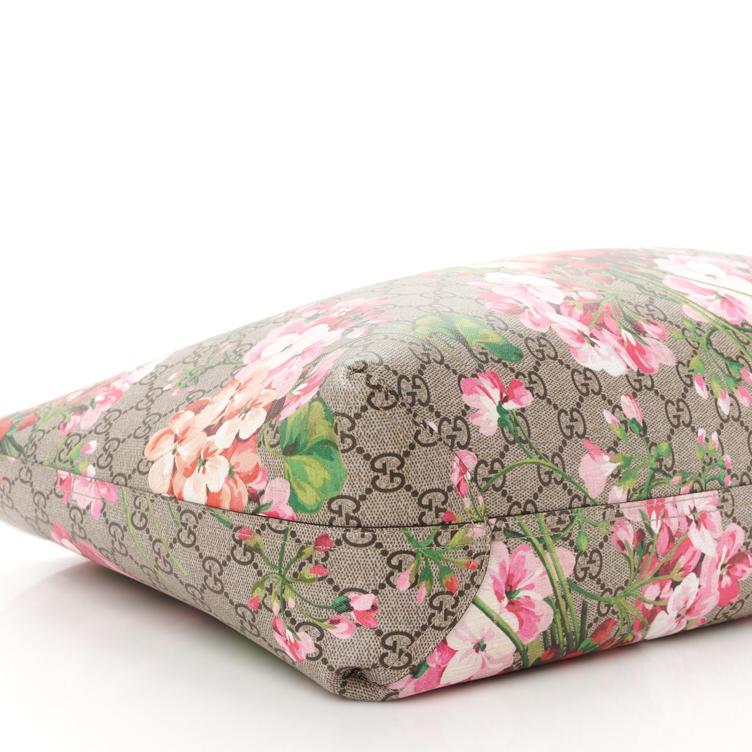 Gucci GG Supreme Monogram Blooms Medium Reversible Tote Beige Multicolor Dry Rose 10 of 11