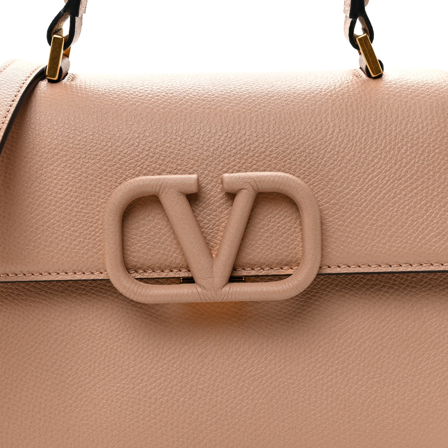 Valentino Garavani Grainy Calfskin Small VSling Top Handle Bag Poudre 7 of 9