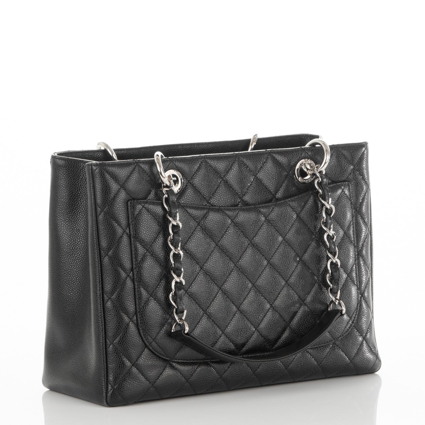 Caviar Quilted Grand Shopping Tote GST Black