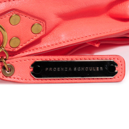 Proenza Schouler Leather PS1 Pouch Messenger Bag Neon Coral 7 of 13