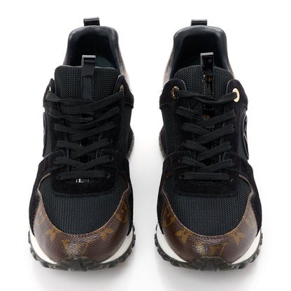 Louis Vuitton Suede Monogram Run Away Sneakers 38 Black 2 of 9