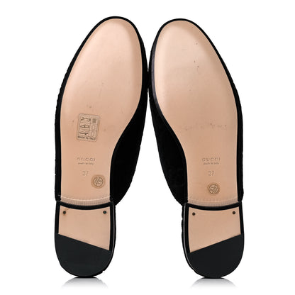 Gucci Velvet GG Monogram Womens Princetown Slippers 37 Black 5 of 9