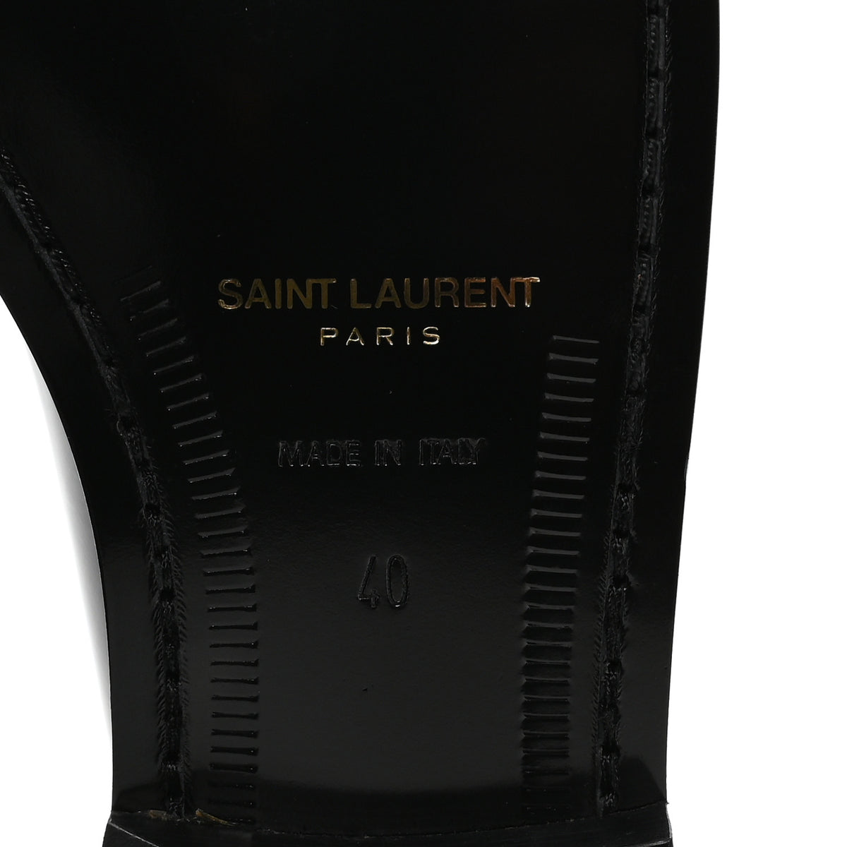 Saint Laurent Magnum Lux Calfskin Mens Le Loafer 15 Moccassins 40 Black 7 of 9