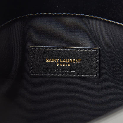 Saint Laurent Smooth Shiny Calfskin Monogram Uptown Pouch Black 6 of 8