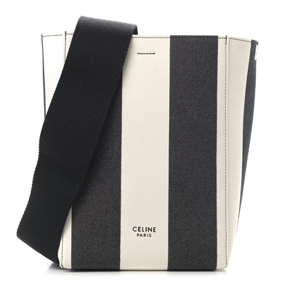 Celine Textured Canvas Small Sangle Bucket Bag Black 1 of 4
