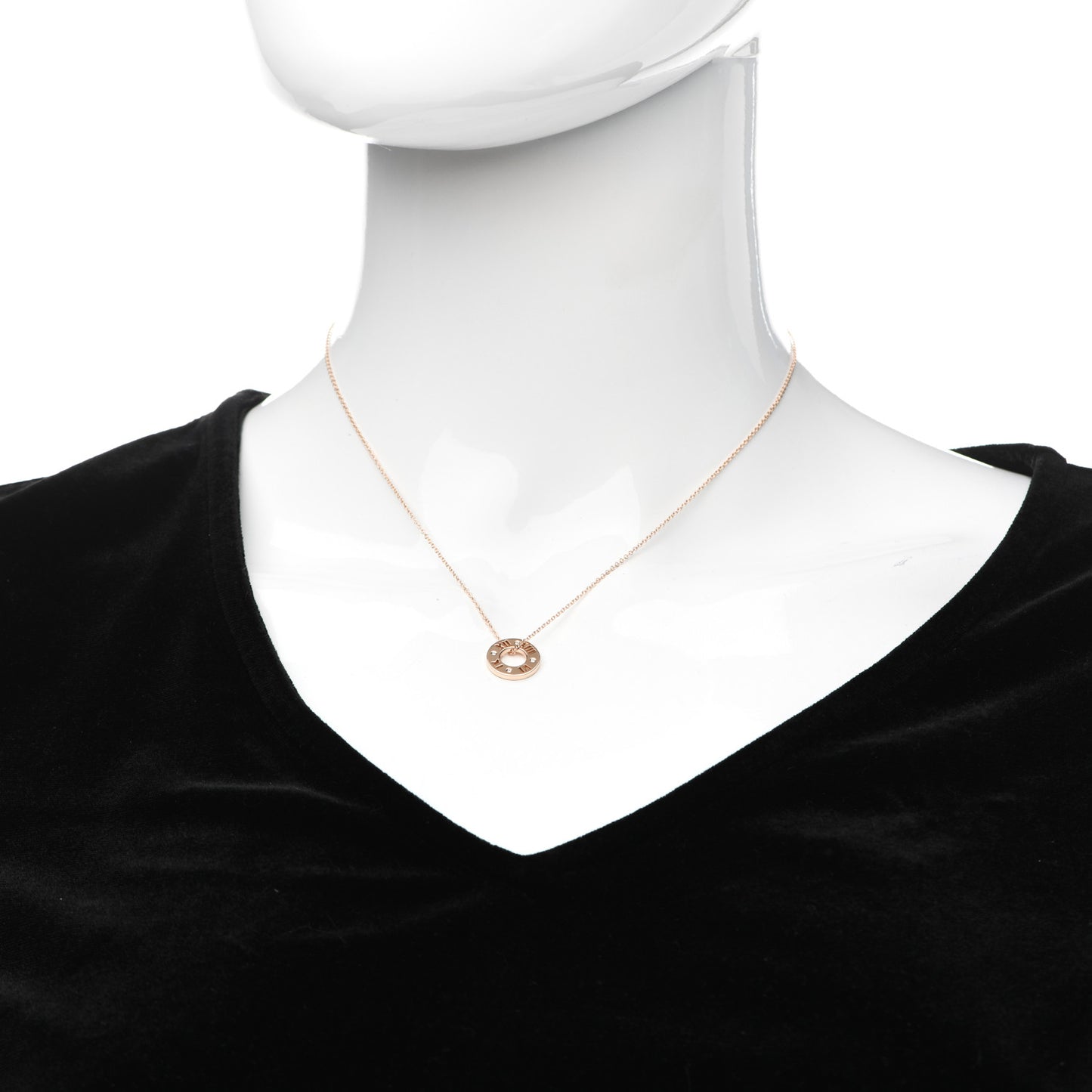 18K Rose Gold Diamond Atlas Pierced Pendant Necklace