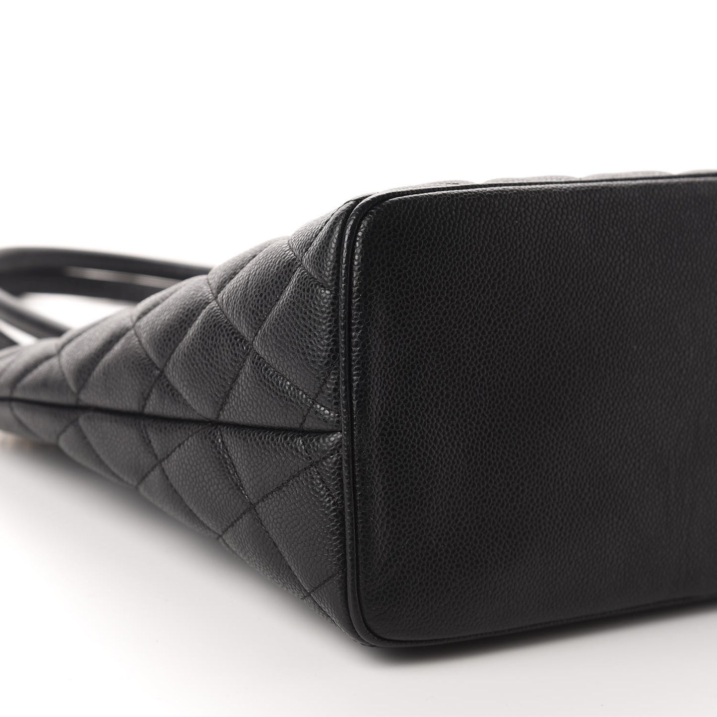 Caviar Quilted Medallion Tote Black