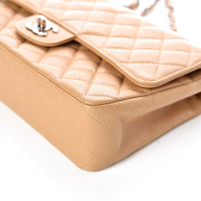 Chanel Caviar Quilted Medium Double Flap Beige 10 of 12