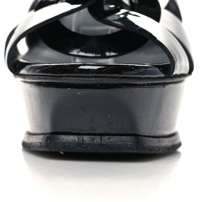 Saint Laurent Patent Tribute 105 Platform Sandals 38.5 Black 12 of 12