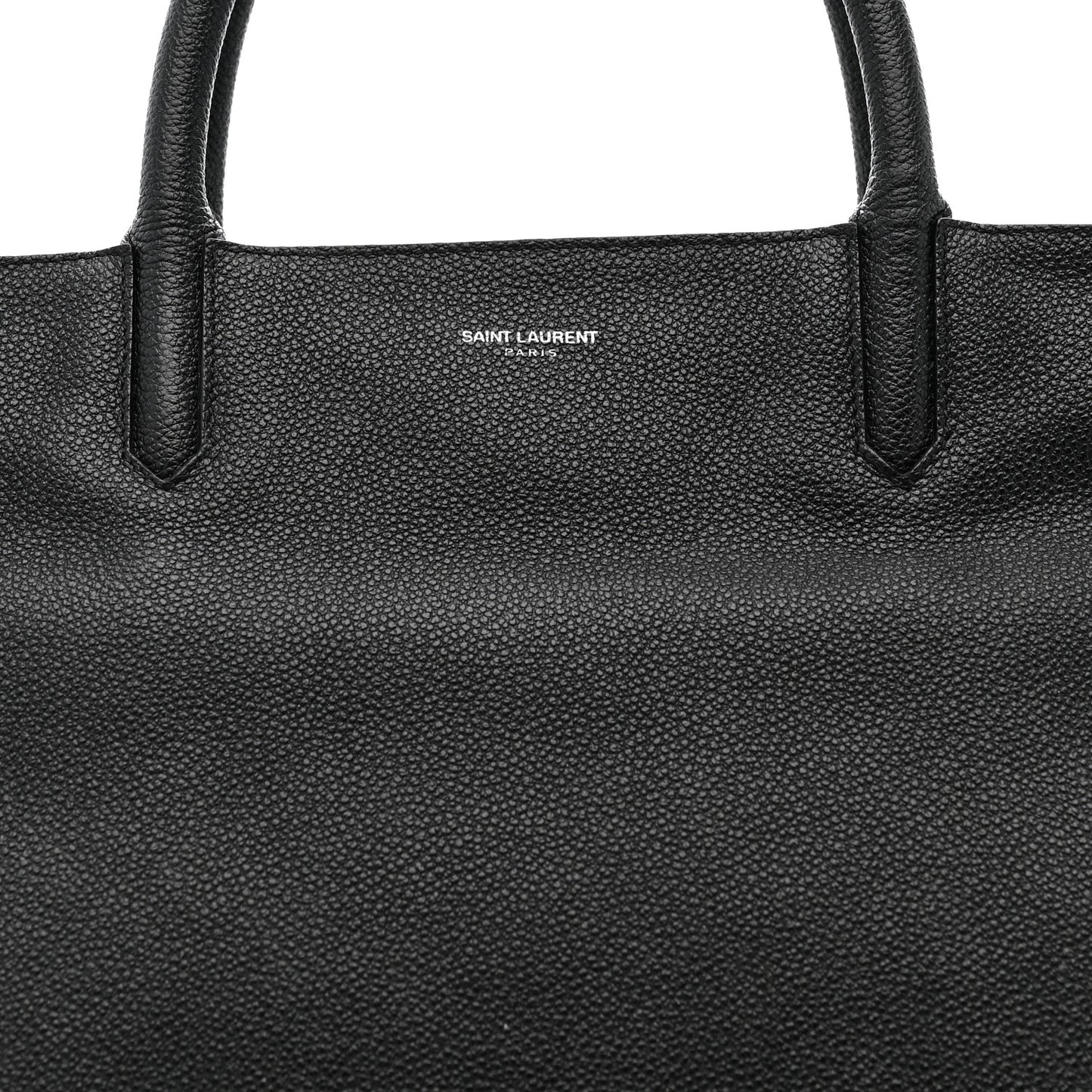 Grained Calfskin Medium Cabas Rive Gauche Black