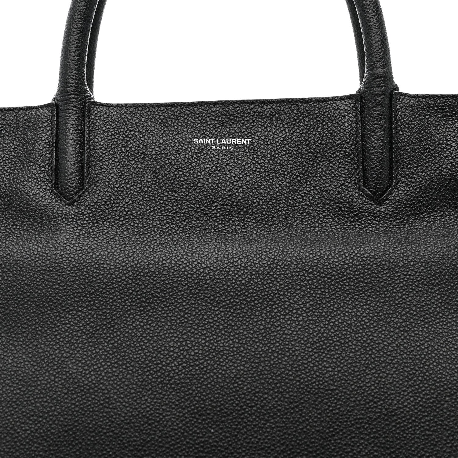 Saint Laurent Grained Calfskin Medium Cabas Rive Gauche Black 15 of 41