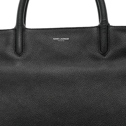 Saint Laurent Grained Calfskin Medium Cabas Rive Gauche Black 15 of 41