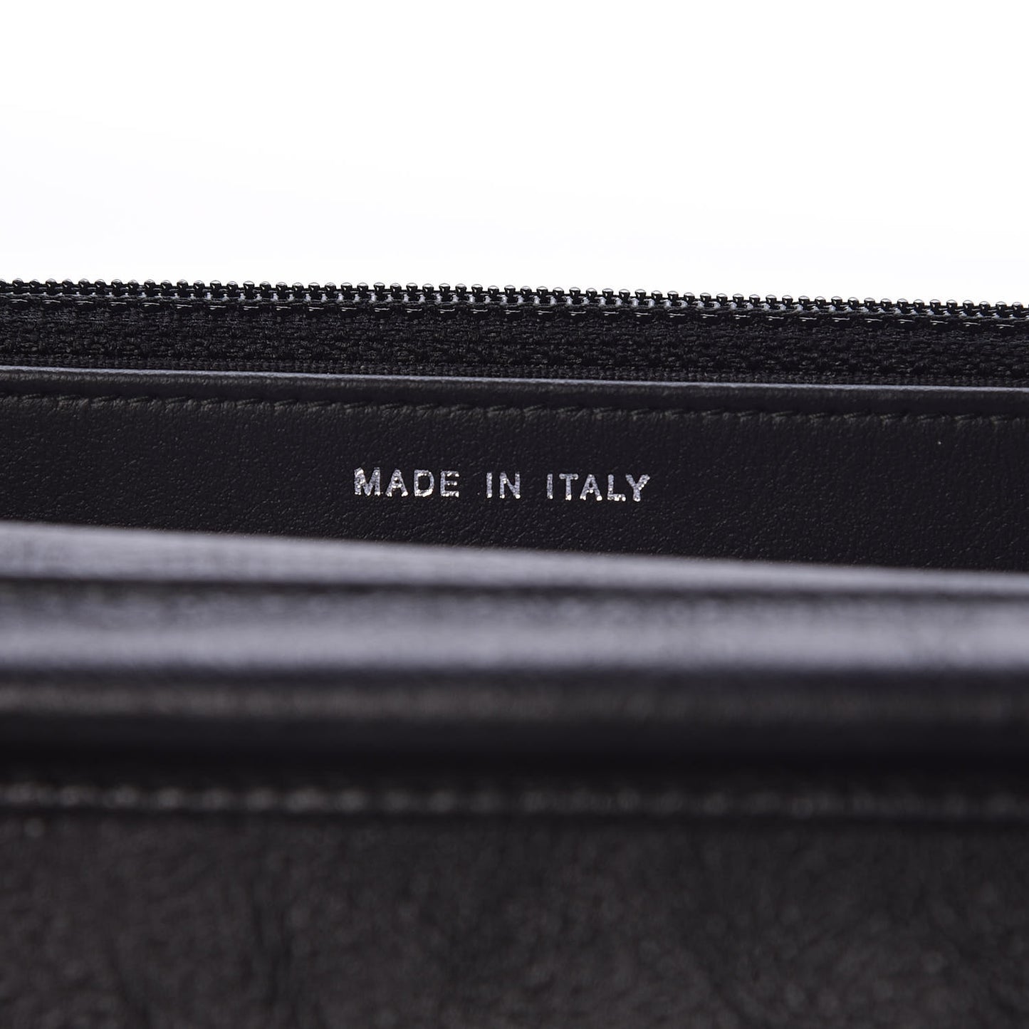 Crumpled Calfskin Quilted Wallet On Chain WOC So Black