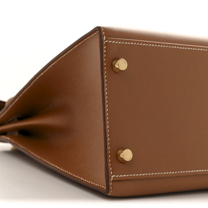 Hermes Courchevel Kelly Sellier 32 Gold 7 of 16