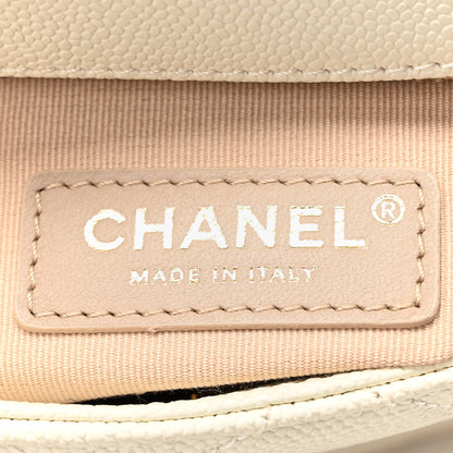Chanel Shiny Caviar Quilted Small Chain Melody Flap White 6 of 10