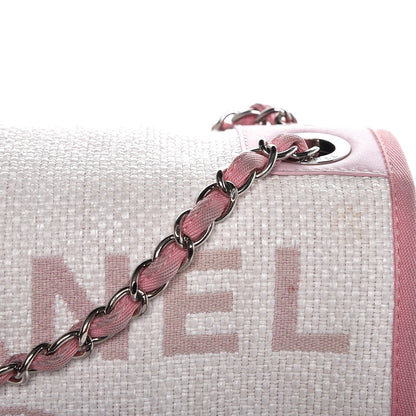 Chanel Woven Straw Raffia Small Deauville Messenger Light Pink 13 of 17