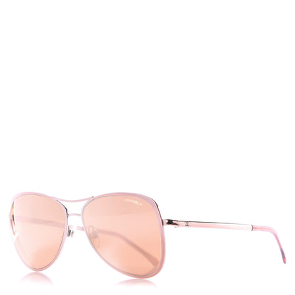 Chanel Mirrored Pilot Summer Sunglasses 4223 Pink 1 of 8