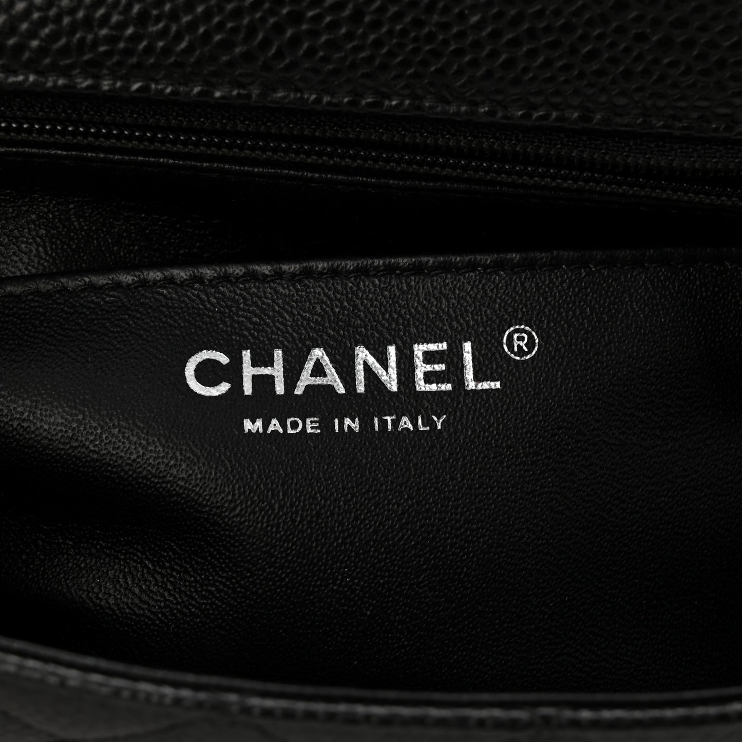 Caviar Quilted Mini Rectangular Flap Black