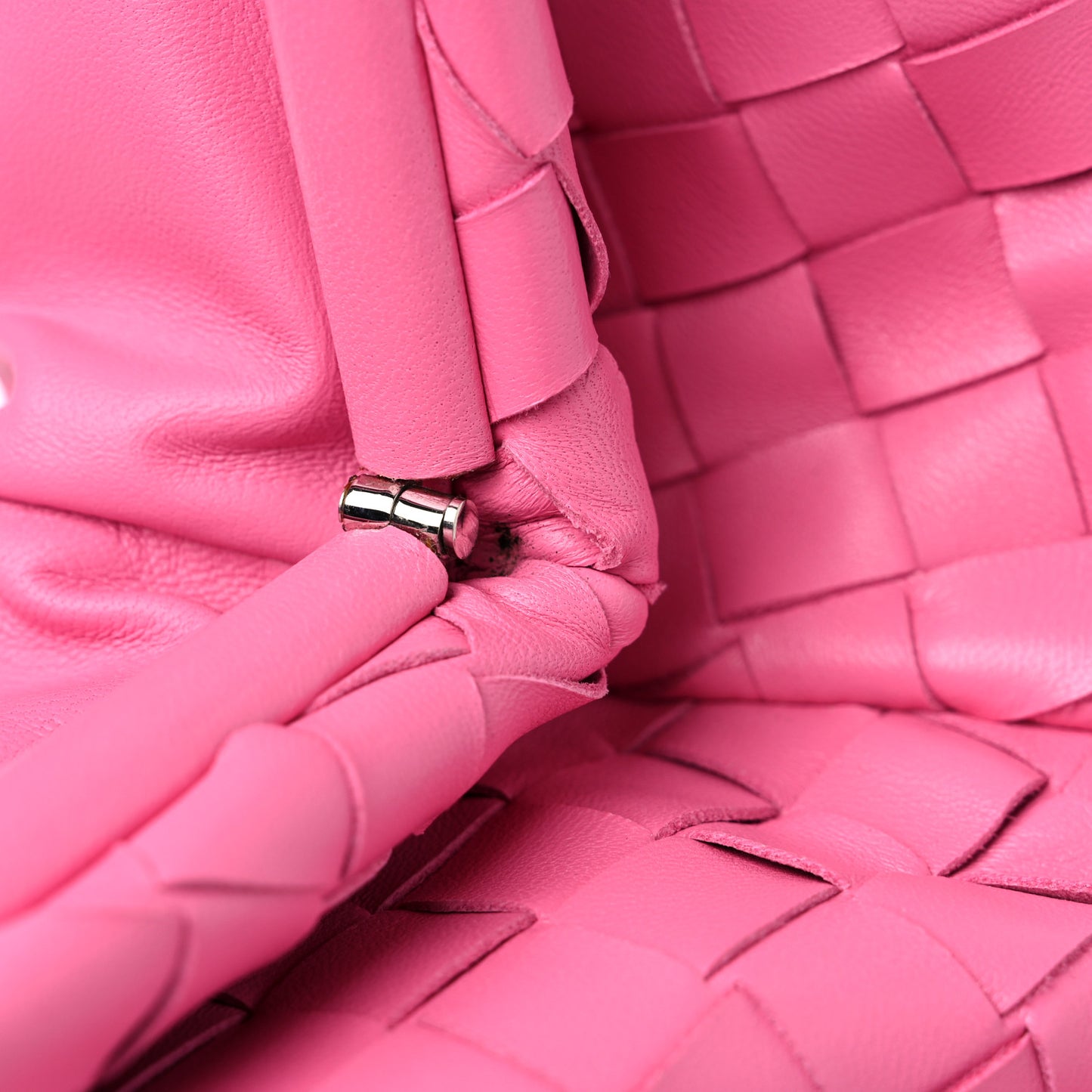 Nappa Maxi Intrecciato The Pouch Oversized Clutch Pink