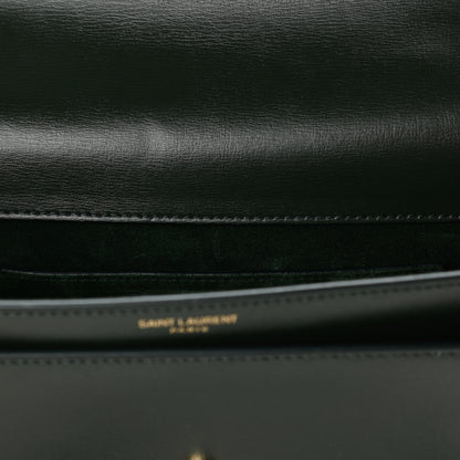 Saint Laurent Calfskin Medium Monogram Sunset Dark Green 10 of 10