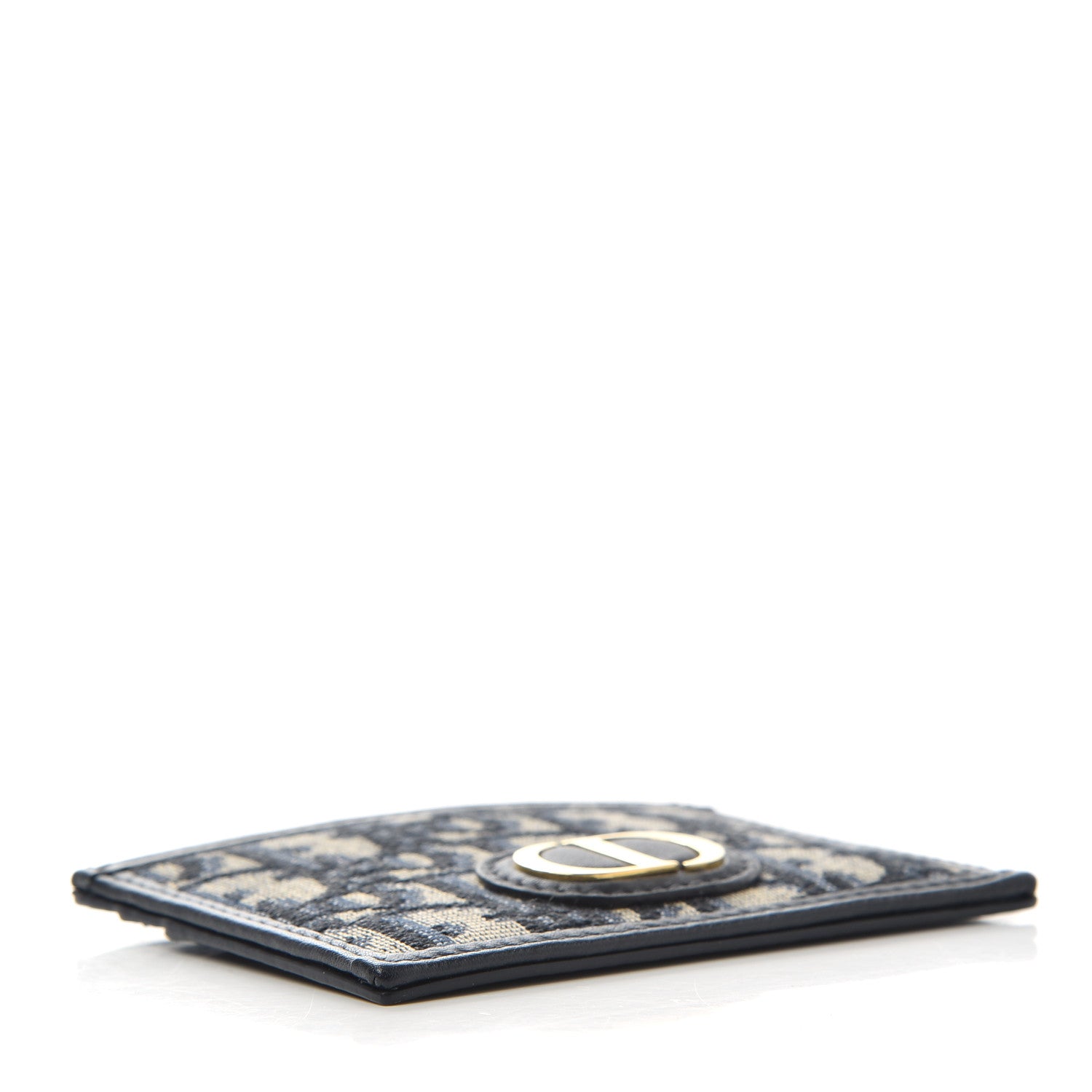 Christian Dior Oblique Calfskin Card Holder Black 4 of 6