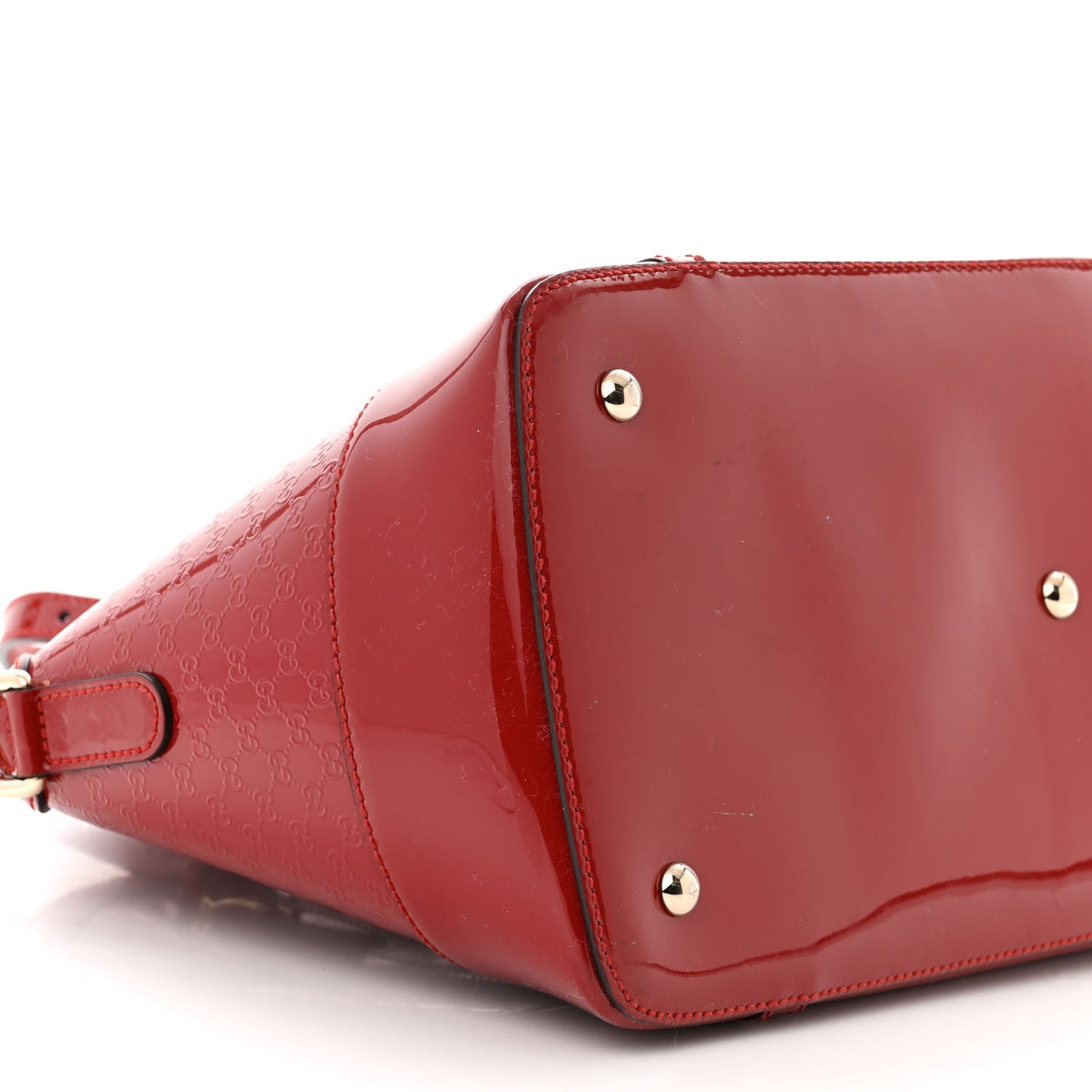 Patent Microguccissima Medium Nice Top Handle Dome Bag Rose Bed