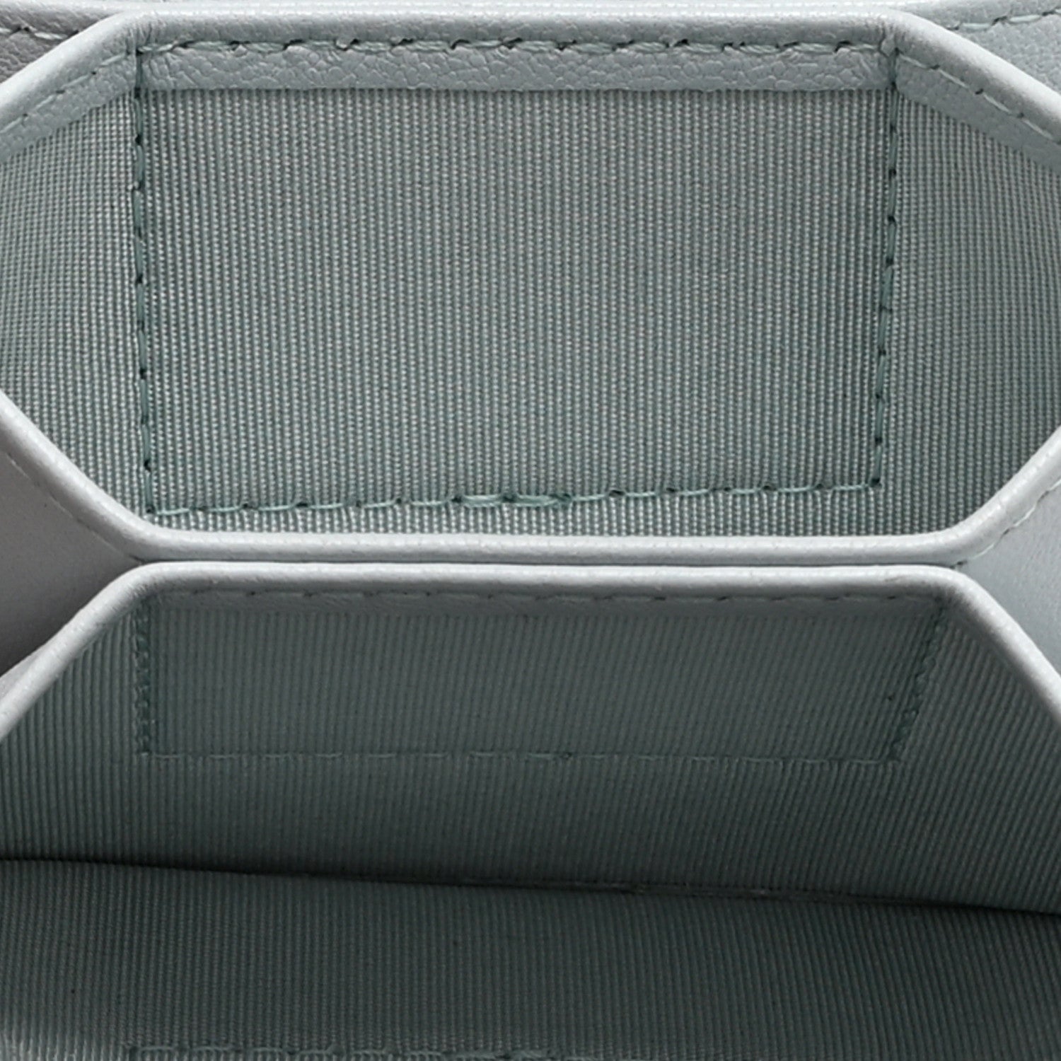 Chanel Lambskin Quilted Chanel 19 Flap Card Holder With Chain Light Blue 5 of 11