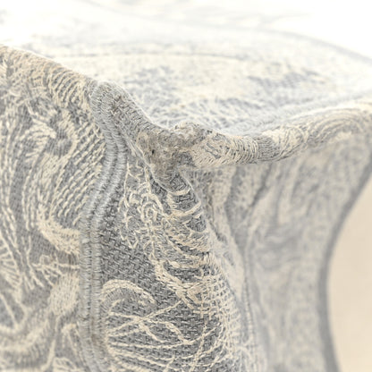 Christian Dior Canvas Embroidered Medium Dioriviera Toile De Jouy Reverse Book Tote Gray 16 of 20