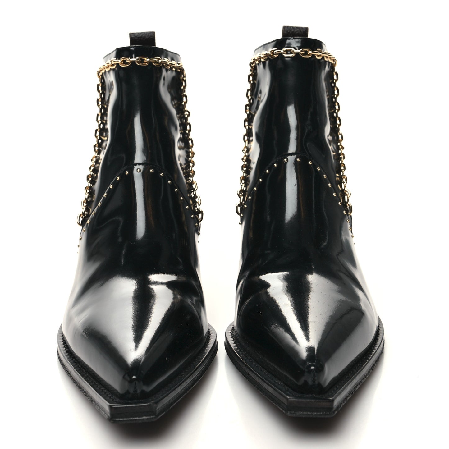 Metallic Calfskin Matador Ankle Boots 39.5 Black