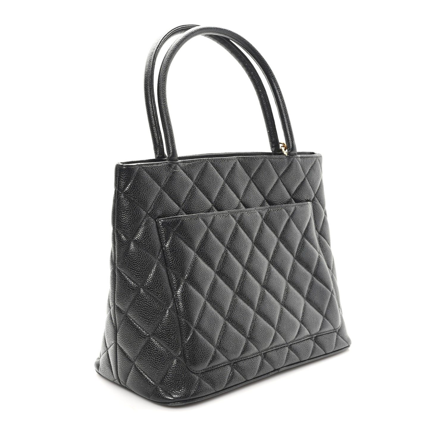 Caviar Quilted Medallion Tote Black
