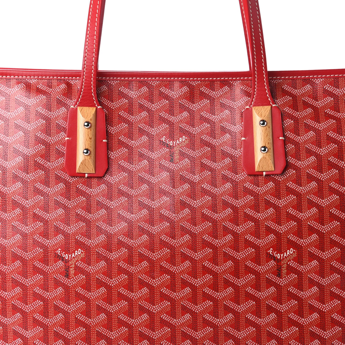 Goyardine Marquises Tote Red