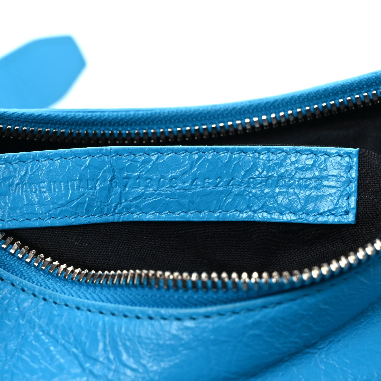 Balenciaga Agneau Arena Le Cagole Shoulder Bag XS Cyan 7 of 9