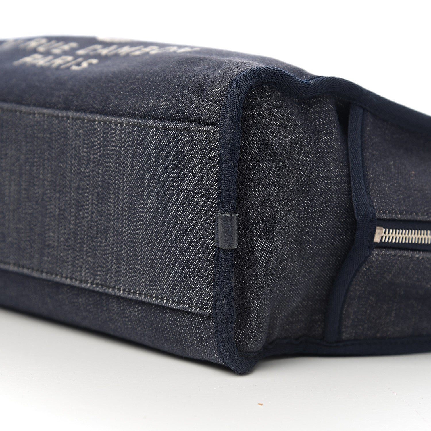 Chanel Denim Deauville Bowling Bag Dark Blue 11 of 11
