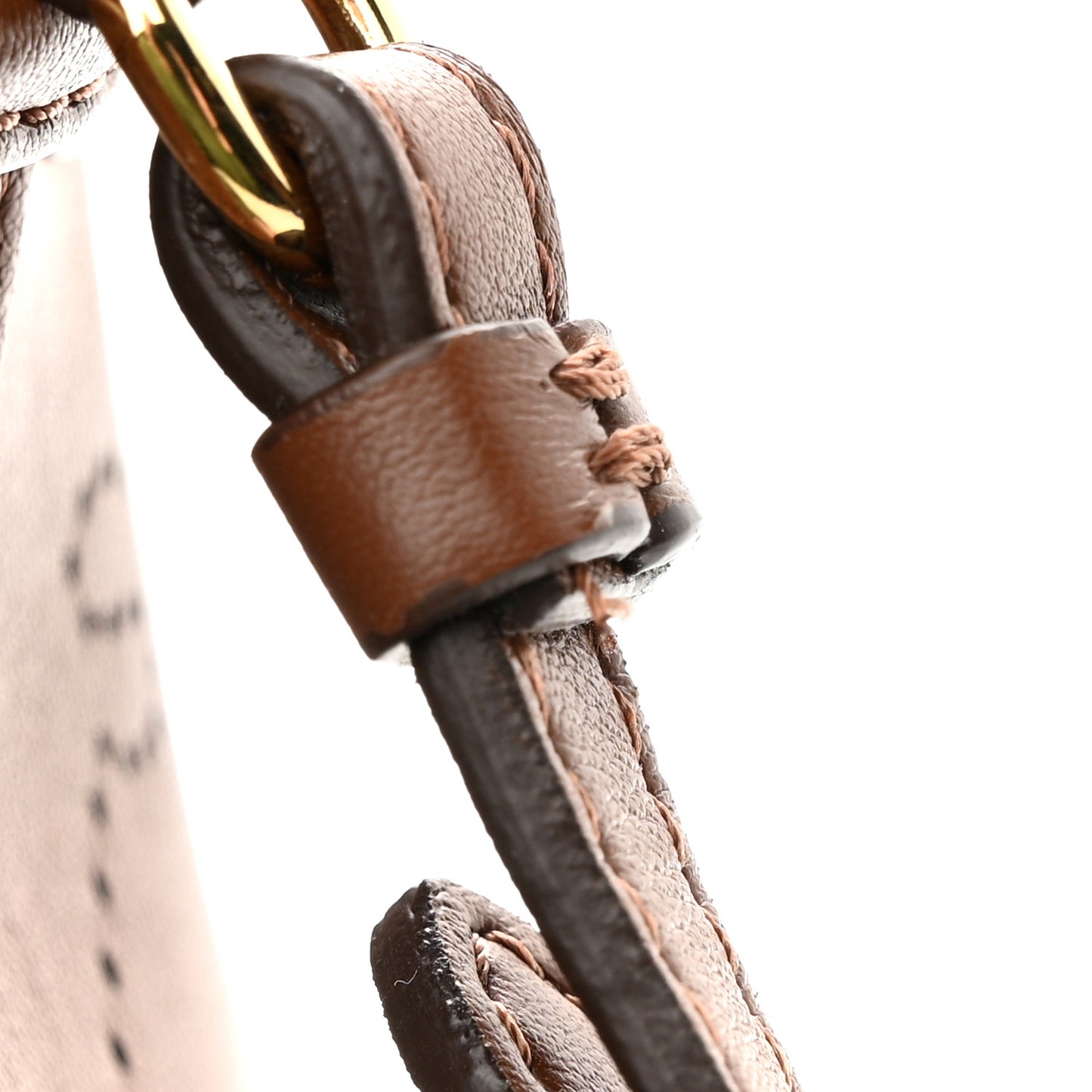 Perforated Eco Alter Nappa Mini Bucket Bag Brown