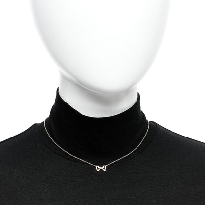 Tiffany 18K Yellow Gold Diamond Paloma Picasso Double Loving Heart Pendant Necklace 2 of 6