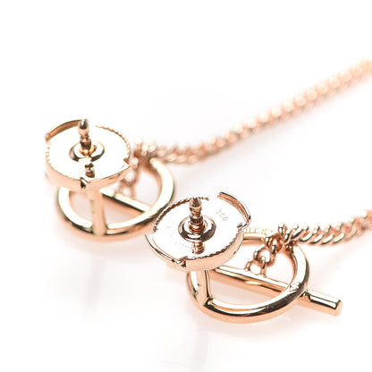 Hermes 18K Rose Gold Echappee Asymmetric Earrings 3 of 5