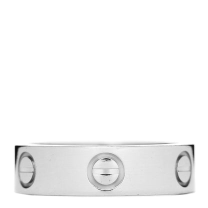 Cartier 18K White Gold 5.5mm LOVE Ring 54 6.75 3 of 4