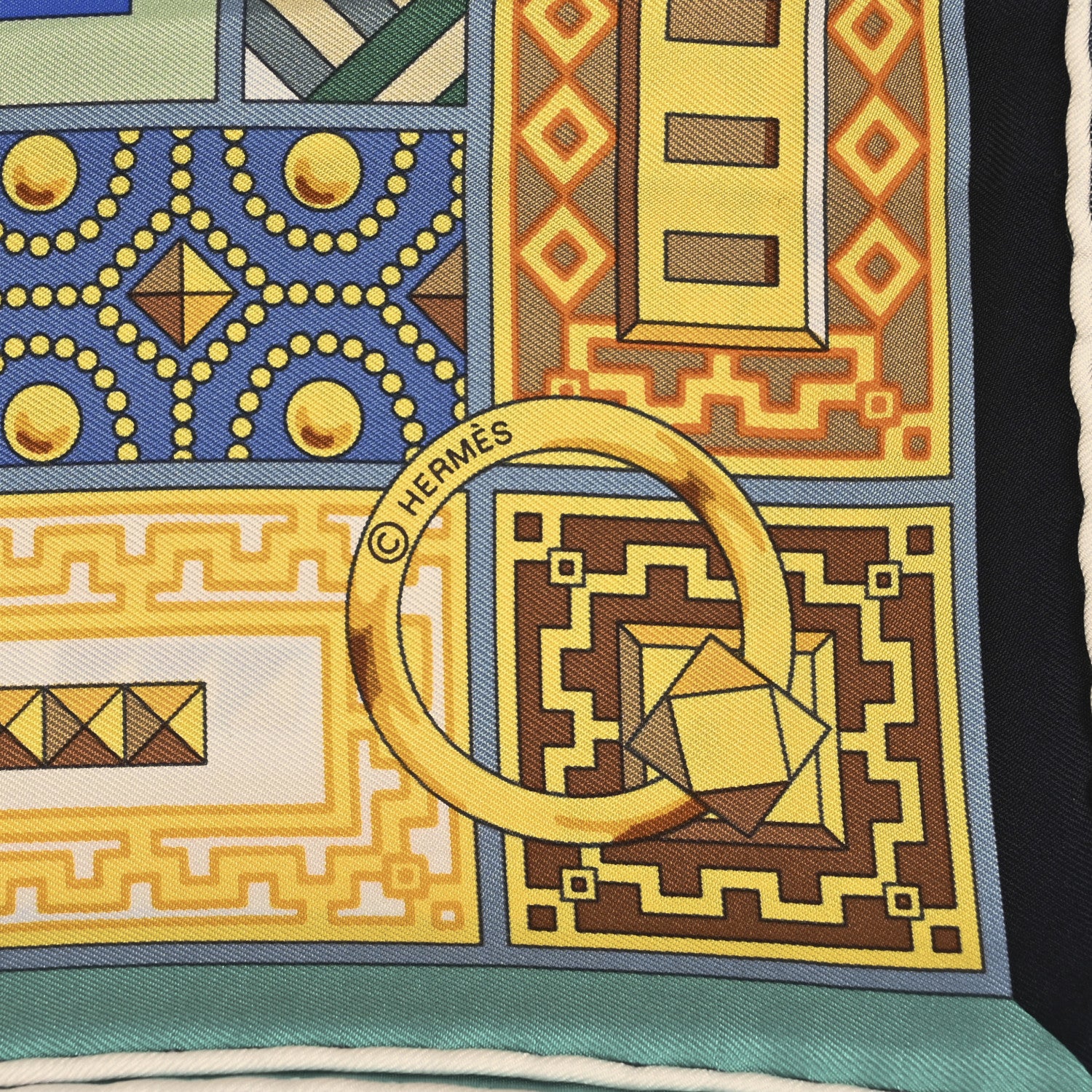 Hermes Silk Colliers de Chiens Scarf 90 2 of 3