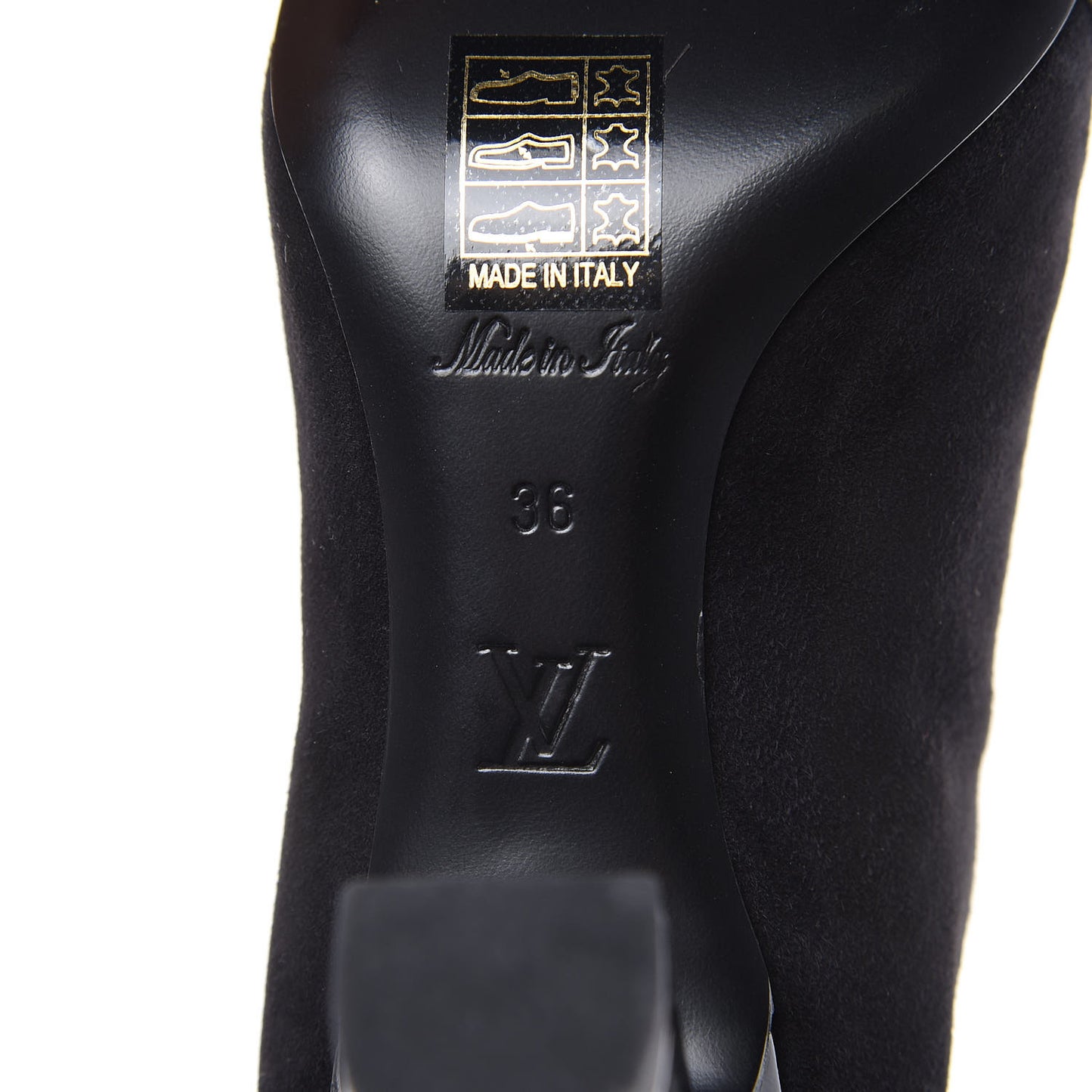 Suede Monogram Uniformes Cap Toe Chelsea 75mm Ankle Boots 36 Black