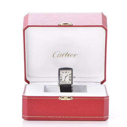 Cartier Stainless Steel Alligator 27mm Tank Solo Quartz Watch 8 of 8