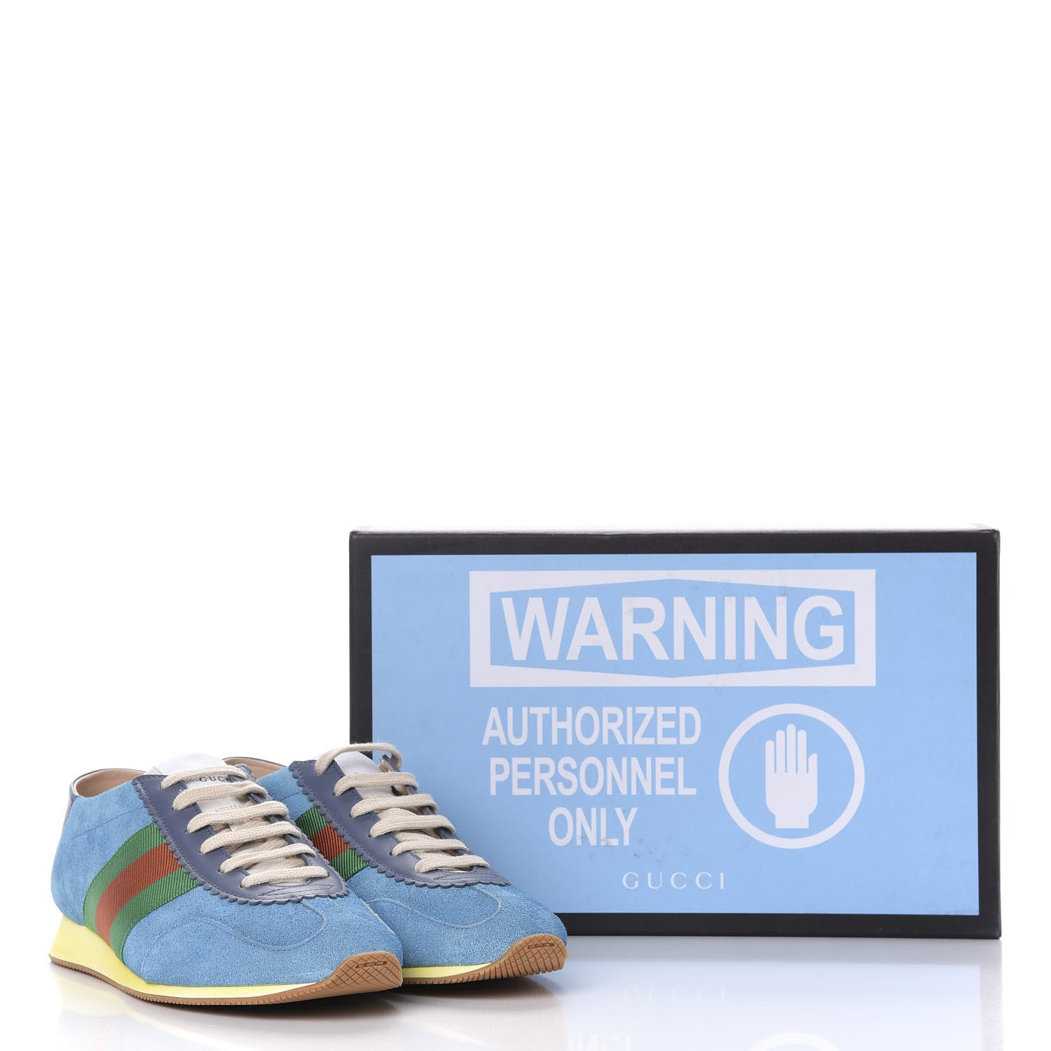 Gucci Suede Web Womens Rocket Sneakers 38.5 Bright Splash Thunder 9 of 9
