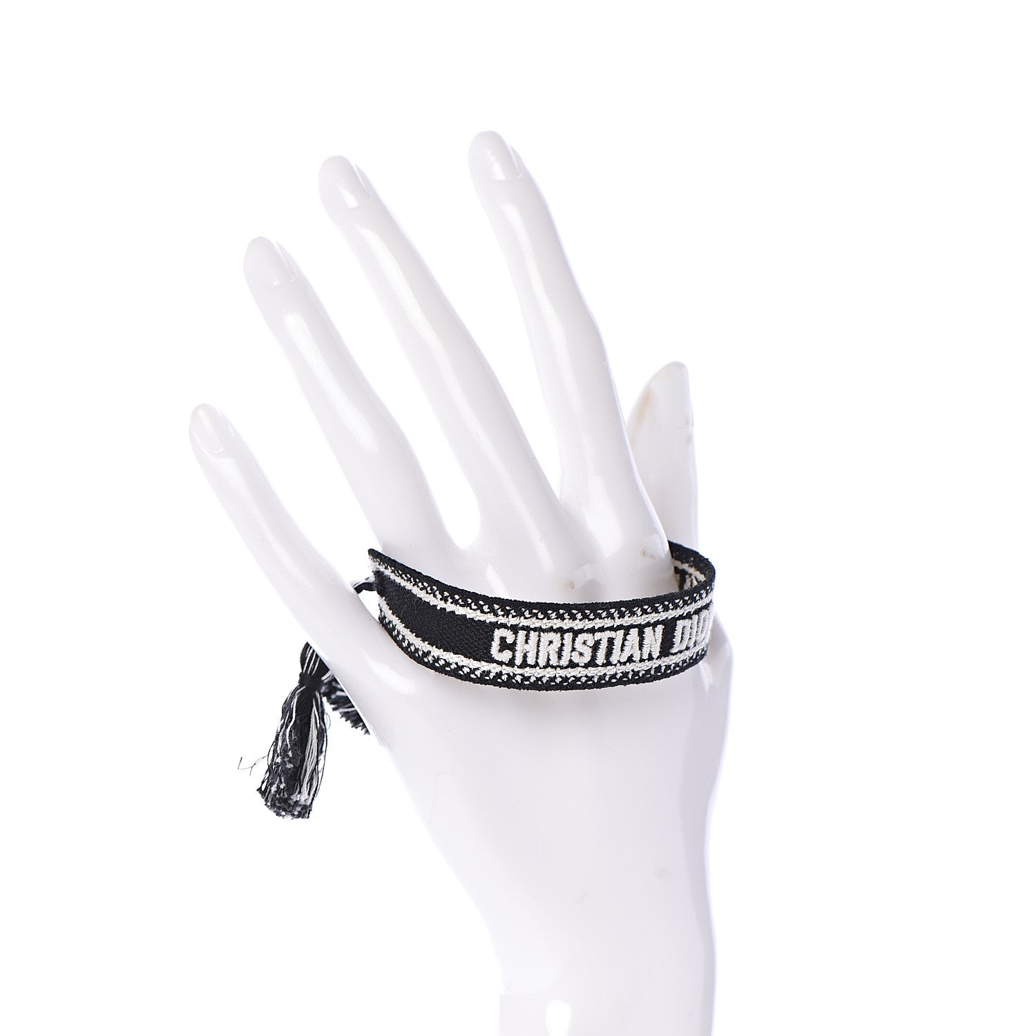 Christian Dior Woven Cotton J'Adior Friendship Bracelet Black 2 of 4