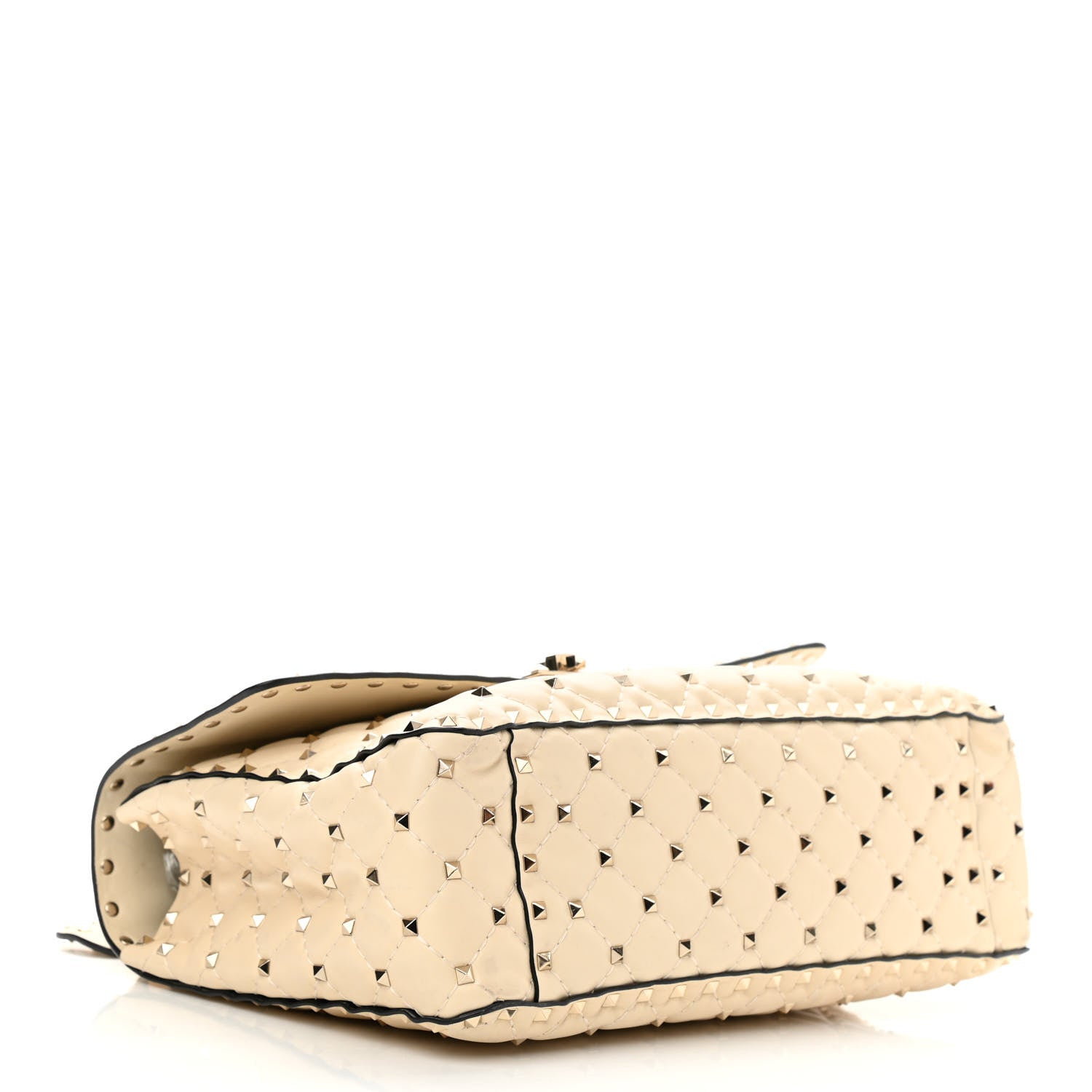 Valentino Garavani Nappa Maxi Rockstud Spike Shoulder Bag Light Ivory 4 of 12