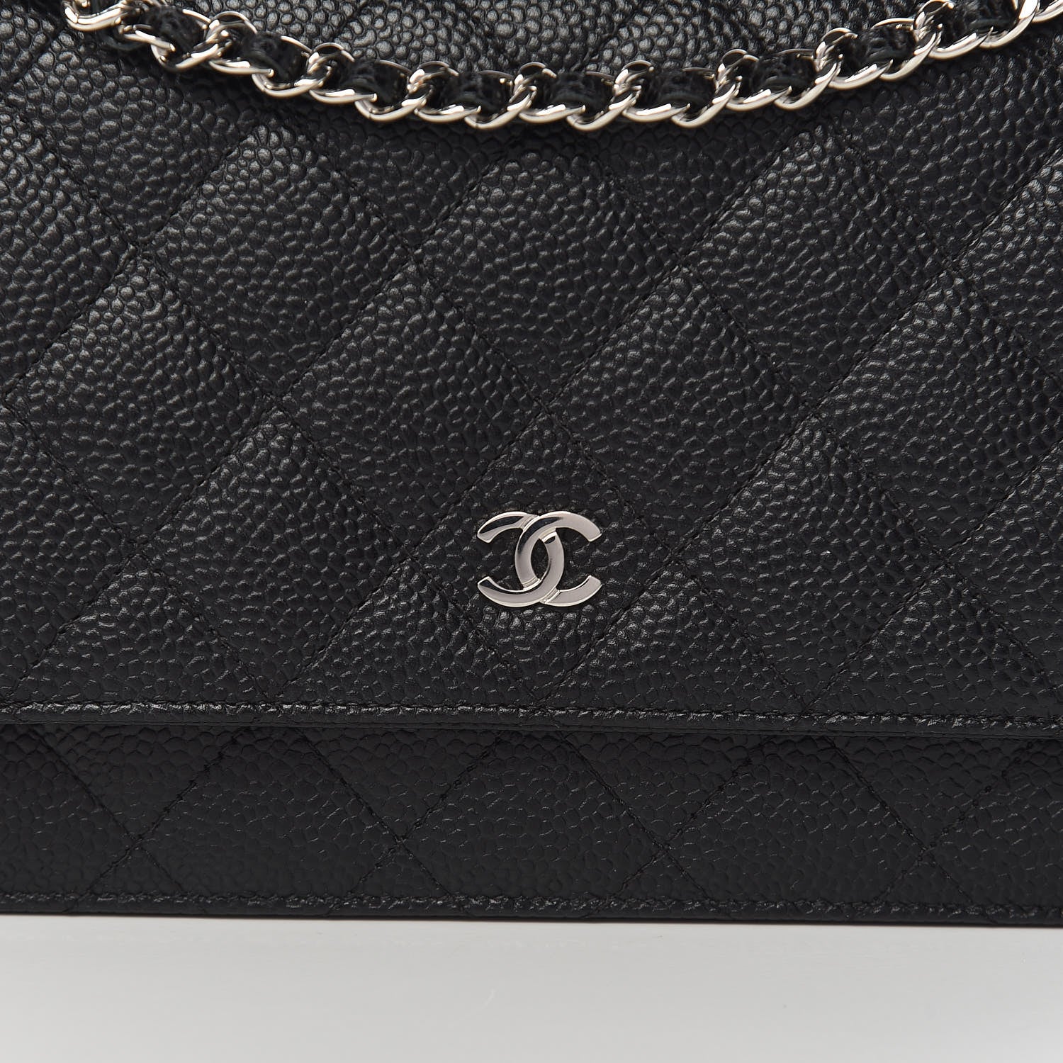 Chanel Caviar Quilted Wallet On Chain WOC Black 13 of 14