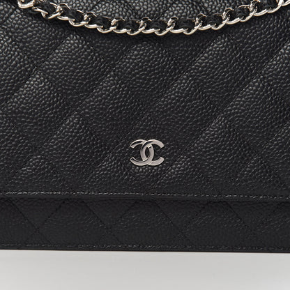 Chanel Caviar Quilted Wallet On Chain WOC Black 13 of 14